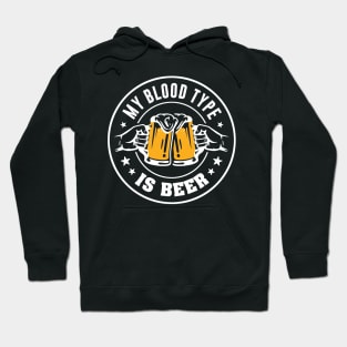 My blood type is beer Hoodie